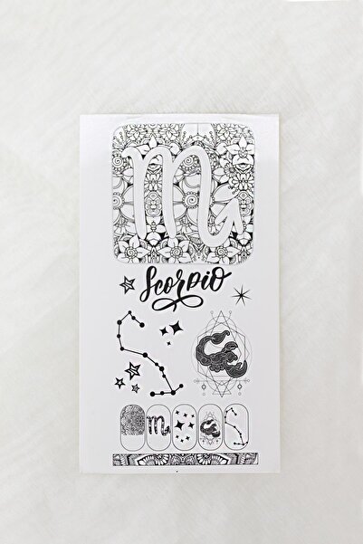 Flash Tattoos® Akrep Burcu El - Tırnak Dövmesi