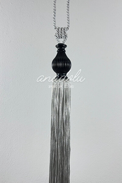 GLOMAR Bracol de lux negru gri cu cornice - Legare cortina de fundal de tavan, o bucată