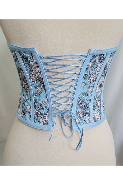 FİYPER Corset cu modele de flori de pasăre Bustieră Mărime gata