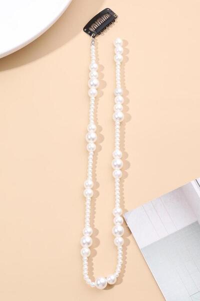 New Obsessions Snur de păr cu perle Agrafă lungă pentru păr