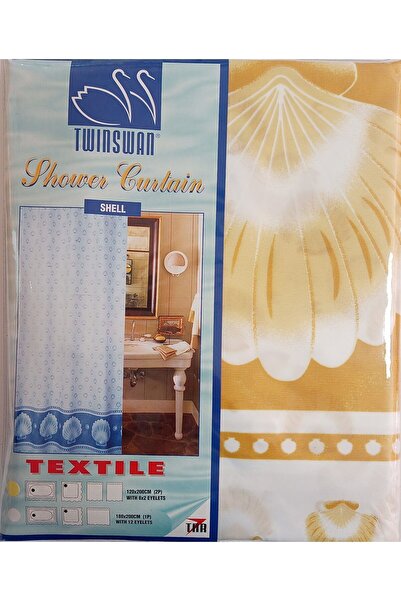 Blue Home Twınswan Μπάνιο - Κουρτίνα Μπάνιου - Διακόσμηση Μπάνιου Κουρτίνα 120 cm X 200 cm (2 ΤΕΜΑΧΙΑ)