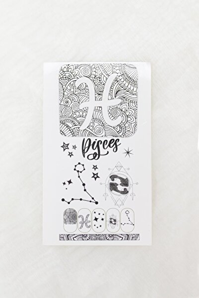 Flash Tattoos® Balık Burcu El - Tırnak Dövmesi