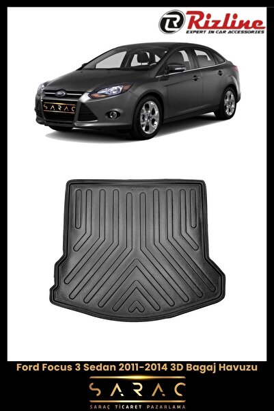 Rizline Ford Focus 3 Sedan 2014 Model(ESKİ KASA) 3d Bagaj Havuzu