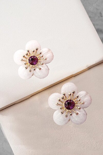 New Obsessions FioRe Colorful Women's Floral Stud Earrings - Resin Vip