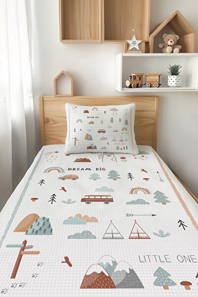 Talia Home مجموعة غيوم منقوشة بالطبيعة - مجموعة بيكيه مفردة للأطفال