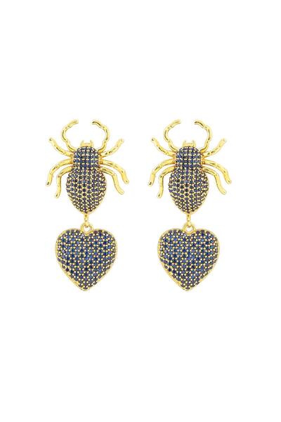 New Obsessions Artisan Heart Fan Altın Kaplama Küpe