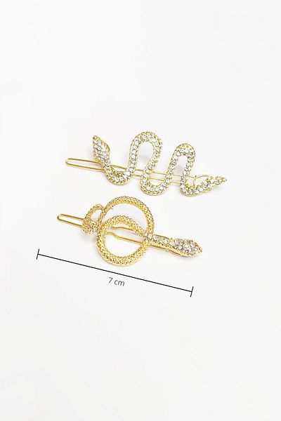 New Obsessions Zircon Stone 2-Piece Snake Side Buckle