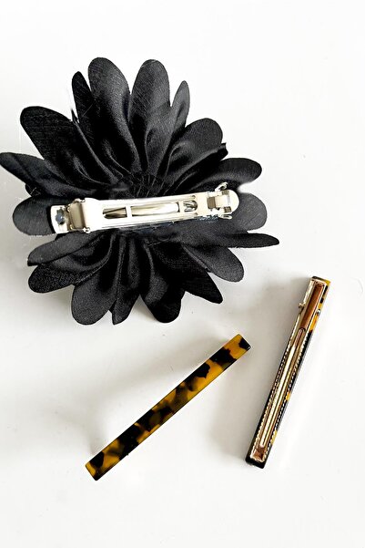 New Obsessions Odette Large Flower and Bone Collar Hair Clip 3 Pack