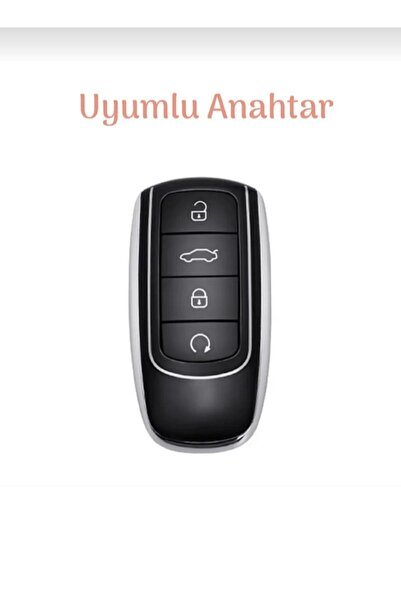 GMA KEYS Lüx Chery Tiggo 8 Pro Omoda 5 Tiggo 7 Avantgarde Jaaeco Nano Anahtar Kılıfı Beyaz Gümüş Silver Renk