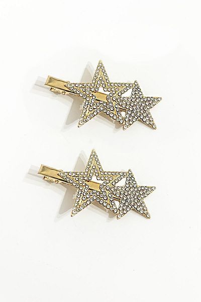 New Obsessions Σετ αγκράφες Double Star Stone Collet 2 πακέτο
