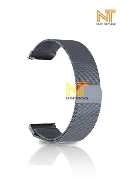Nezih Case Huawei Watch Gt2 Gt3 42mm Uyumlu 20mm Örgü Metal Hasır Kordon