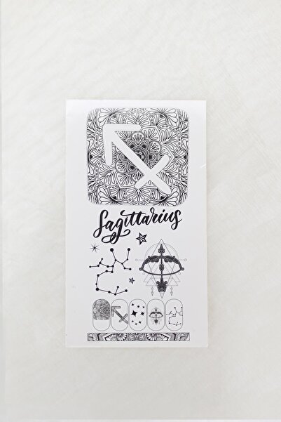 Flash Tattoos® Yay Burcu El Tırnak Dövmesi