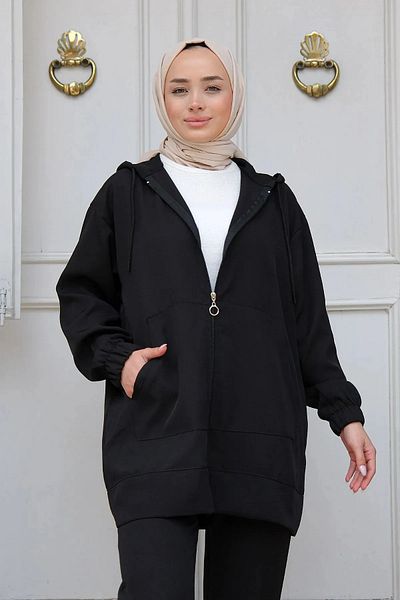 npLStore Set de sus și de jos cu fermoar cu glugă pentru femei