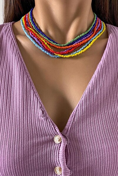 New Obsessions 7'li Kum Boncuk Kolye Seti