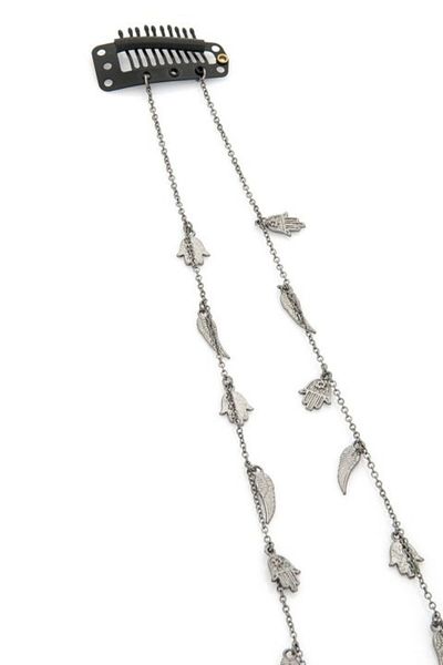 New Obsessions Mira Antique Silver Hair Chain