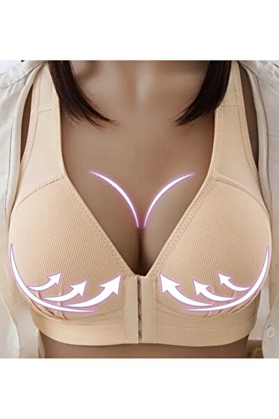 Magic Love Kadın Ten Balensiz Önden Kopçalı Toparlayıcı Yumuşak Dokulu Sütyen