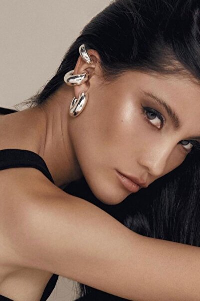 New Obsessions Chunky Boru Büyük Kıkırdak Küpe Tek Parça