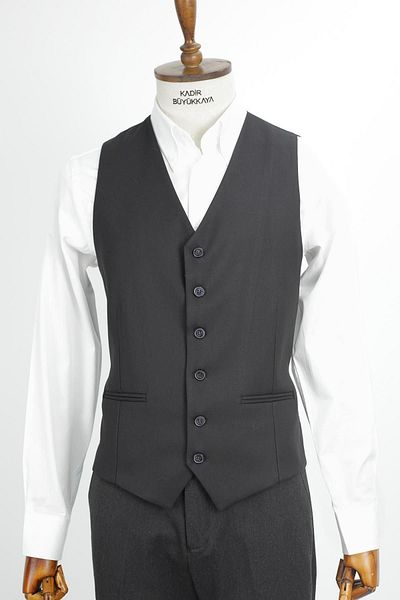Kadir Büyükkaya Modern and Stylish Slim Fit Viscose Men's Vest-Kav1600W