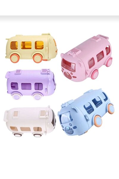 Küçük Mutluluklar OTOBUS ŞEKLİNDE TAŞINABİLİR SU ŞİŞESİ Matara Çocuk matarsi