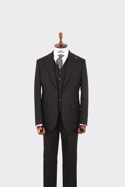 Kadir Büyükkaya Modern Cut Men's Suit with Vest - Slim Fit Comfortable and Stylish-Kav1078W