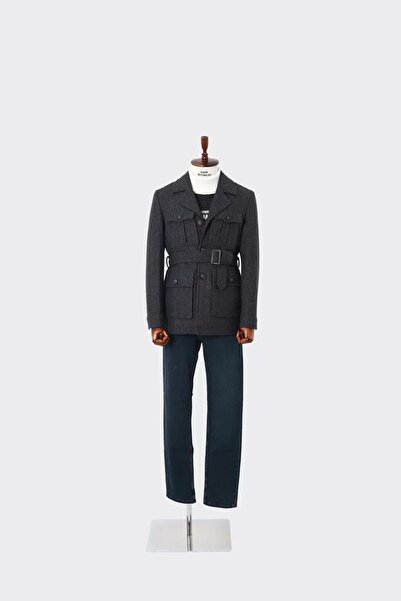 Kadir Büyükkaya Modern Dayanıklı Erkek Safari Mont - Viskon Pamuk Polyester Kumaş-kav9126w