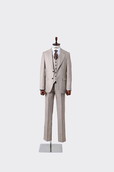 Kadir Büyükkaya Stylish and Comfortable Men's Suit with Vest - Slim Fit Four Seasons Can Be Used-Kaw1038S