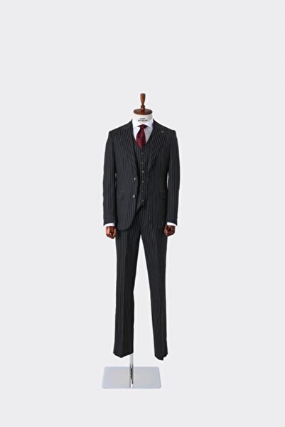 Kadir Büyükkaya Slim Fit Yelekli Erkek Takım Elbise - Dört Mevsim Kullanılabilir Modern Kesim-kaw1023s