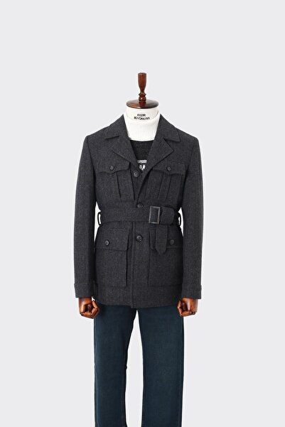 Kadir Büyükkaya Modern Dayanıklı Erkek Safari Mont - Viskon Pamuk Polyester Kumaş-kav9126w