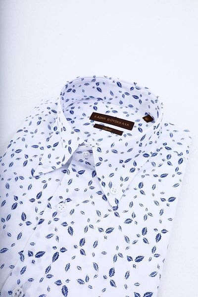 Kadir Büyükkaya Modern Patterned Collar Buttoned Men's Shirt-Kaw4630S