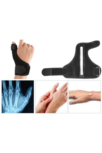 ARWEX 2 Pieces of Thumb Fixing Splint Dequervain Splint Stabilizer with Metal Support Suitable for Right and Left Hand