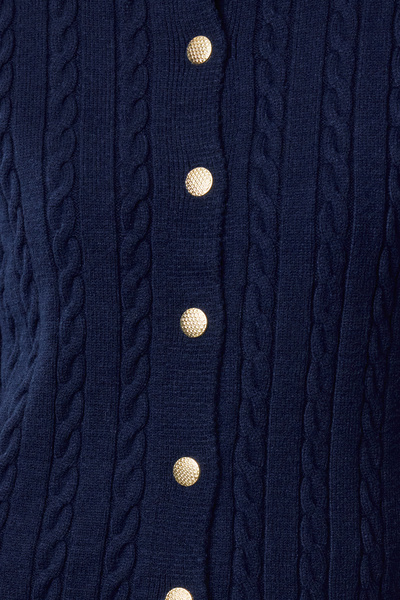 Trendyol Collection Sötétkék prémium/különleges fonal kötés részletes kabát megjelenés kötöttáru kardigán TWOAW25HI00229