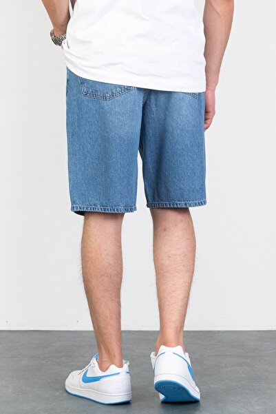 HLT JEANS Pánské světle modré Baggy Fit Uvolněný střih 100% bavlna Denim Volné džíny Džínové šortky ARTHUR-SVĚTLE MODRÁ