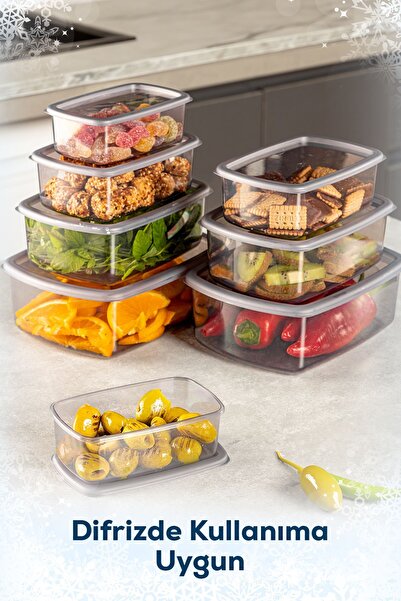 Vienev Anthracite 8-Piece Airtight Storage Set - 250-500-750-1200 ml