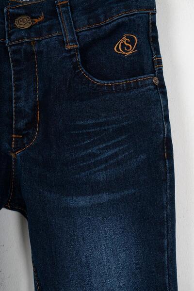 zepkids Lycra Blue Color Boy's Jean Trousers