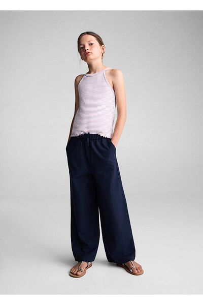 MANGO Kids Gestreiftes T-Shirt mit Trägern
