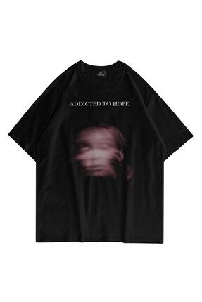 Trendiz Unisex Addicted To Hope Tshirt Siyah Fiyat Yorumlar Trendyol