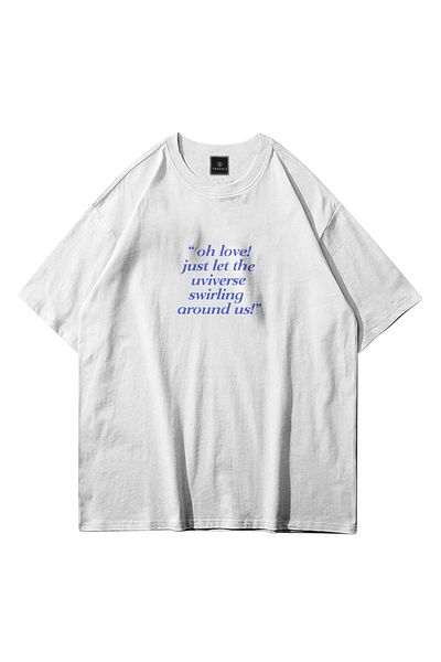 Trendiz Unisex Λευκό Tshirt Fall In Love