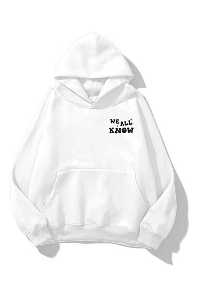 Trendiz Unisex We All Know Φούτερ Hoodie White