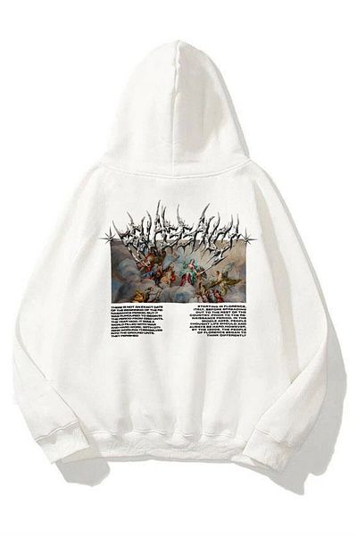 Trendiz Unisex φούτερ αγγέλου Hoodie White