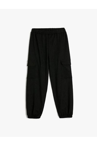 Koton Schwarze Jogginghose für Mädchen - 4wkg40339ak