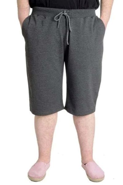 TANİŞ GİYİM Battal Size Compact Combed Combed Waist Rubber Pockets Capry with Zipper