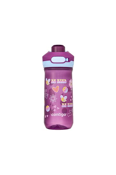 Contigo Jessie Tritan Bass Children's Water Bottle with Inner Lid 420ml - Pink