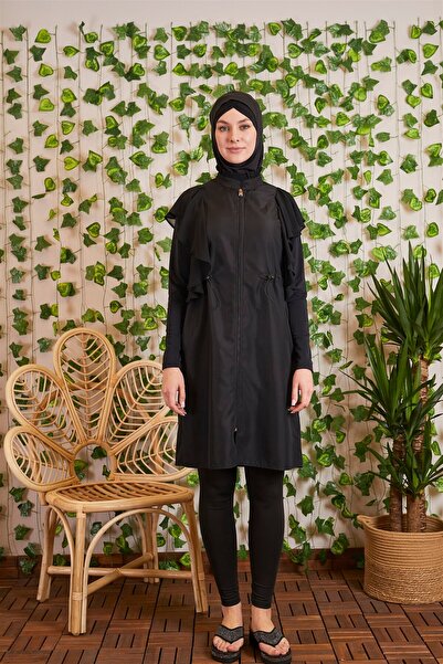 Moodbasic Omuz Şifon Volanlı Mayo