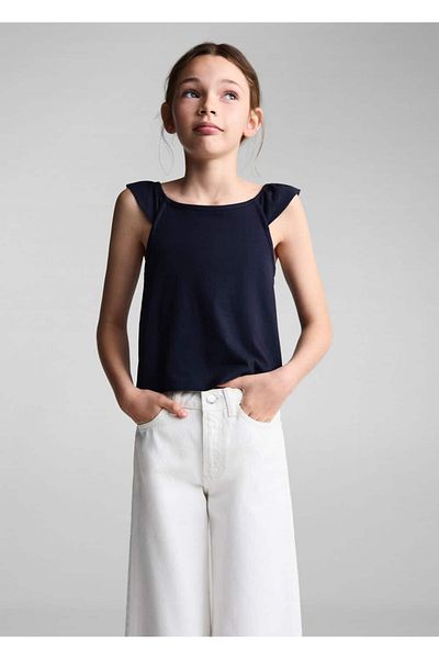 MANGO Kids Μπλούζα με λουράκι με βολάν