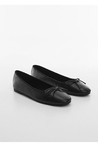 MANGO Kids Ballerinas aus Leder mit Schnürung