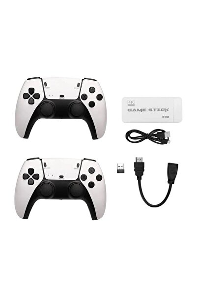 ACL Yeni Modern Tasarım 2.4g Kablosuz Çift Kol Game Stick 20 Bin Oyun Bellek Atari Beyaz Ps Oyun Konsolu