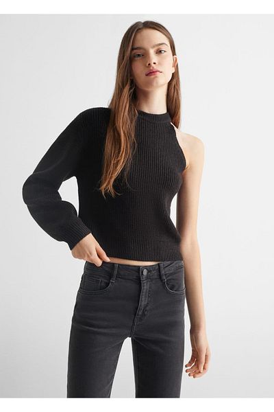 Mango Teen Pulover negru pentru copii