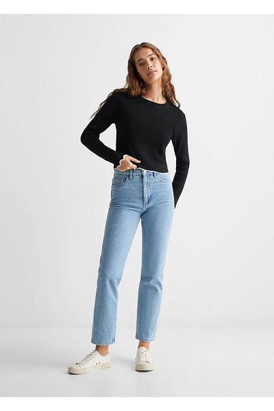 Mango Teen Pulover negru pentru copii