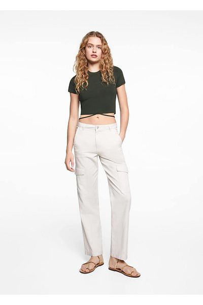 Mango Teen Tricou kaki pentru copii