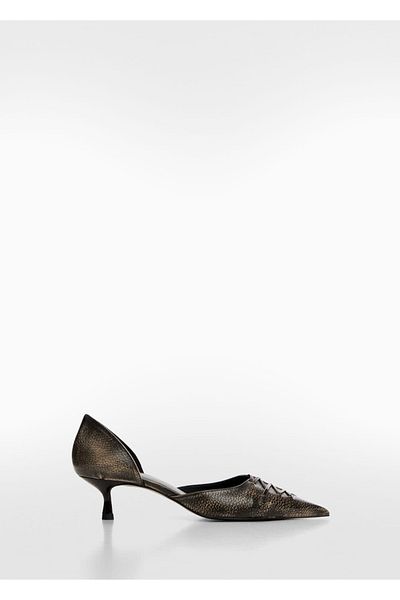 MANGO Woman Lederschuhe mit spitzer Spitze